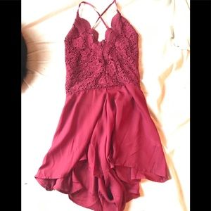 Maroon/deep red romper!